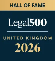 UK Legal 500 - Hall of Fame 2026