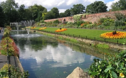 The Canal Gardens at Roundhay Park in Leeds