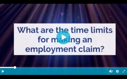 Embedded thumbnail for What are the time limits for making an employment claim?