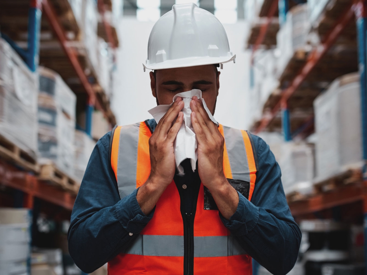 Problem with being ill at work Problem with being ill at work manager sneezing in a warehouse
