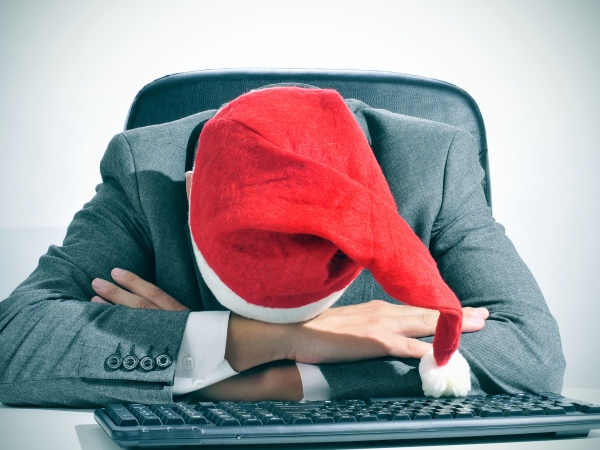 Sleeping at work after staff Christmas party