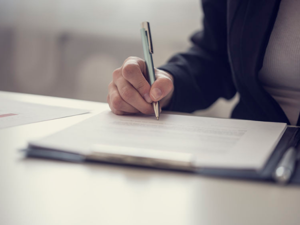 Signing a non-disclosure or confidentiality agreement