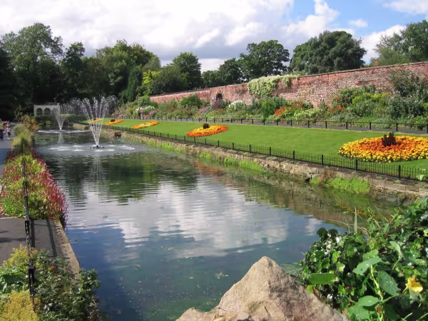 The Canal Gardens at Roundhay Park in Leeds