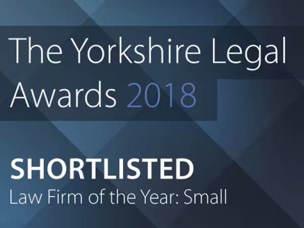 Yorkshire Legal Awards 2018 Shortlisted 