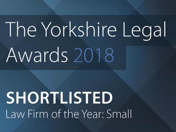 Yorkshire Legal Awards 2018 Shortlisted 