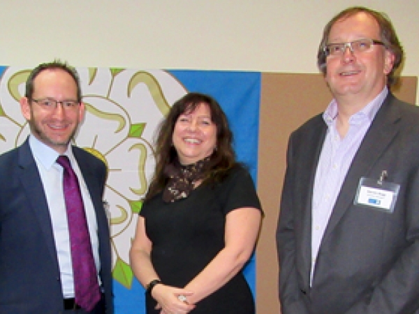 Joanne Roney with Jonathan Winston and Darren Bugg