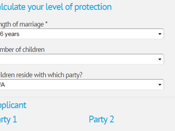 Pre nuptial agreement calculator